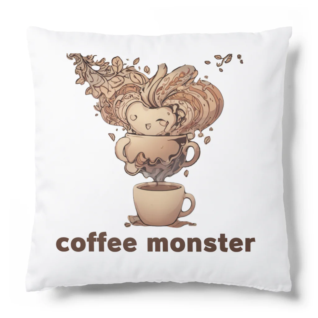 leisurely_lifeのcoffee monster Bourbon クッション