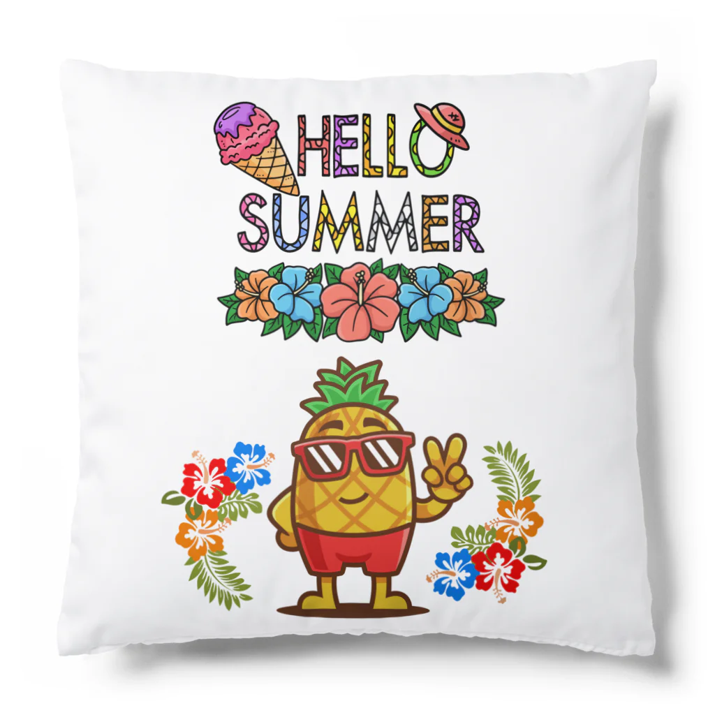 ivybloonの夏シリーズ　パイナップルおじさん Cushion