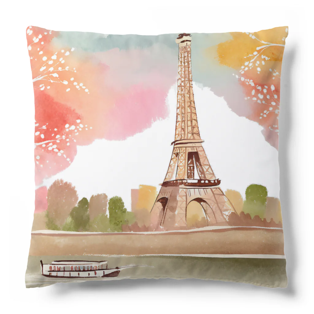 tyu-ripuのparis spring Cushion