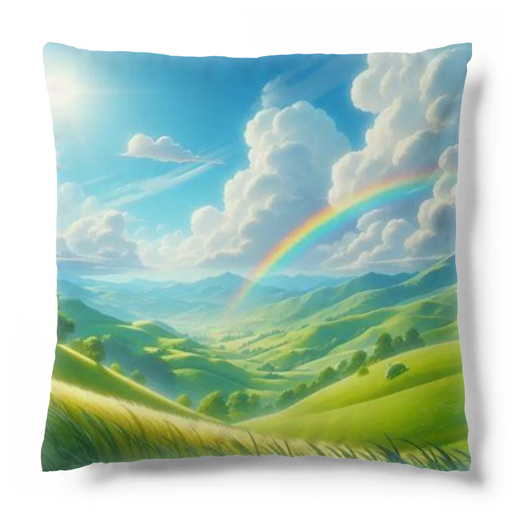 Rパンダ屋の「美しい緑の風景」グッズ Cushion