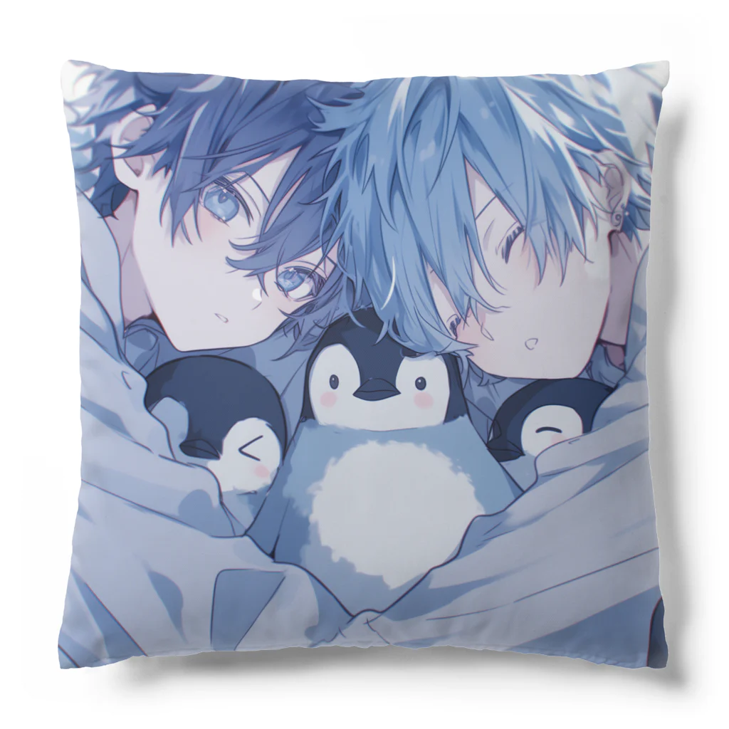 as -AIイラスト- のペンギンはさみうち Cushion