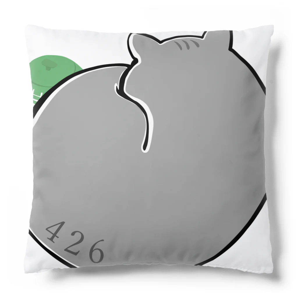 4621工務店のおねむなジムちゃんとメロン(グレー) Cushion