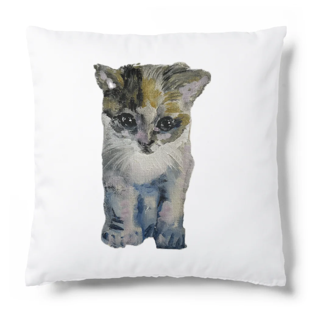 青い猫の真白 Cushion