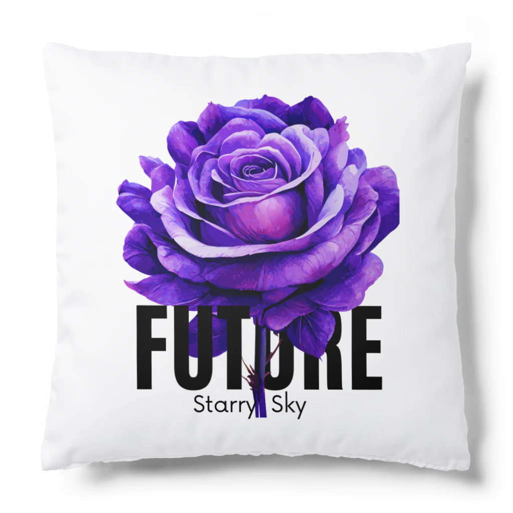 Future Starry Skyの紫色の薔薇 Cushion