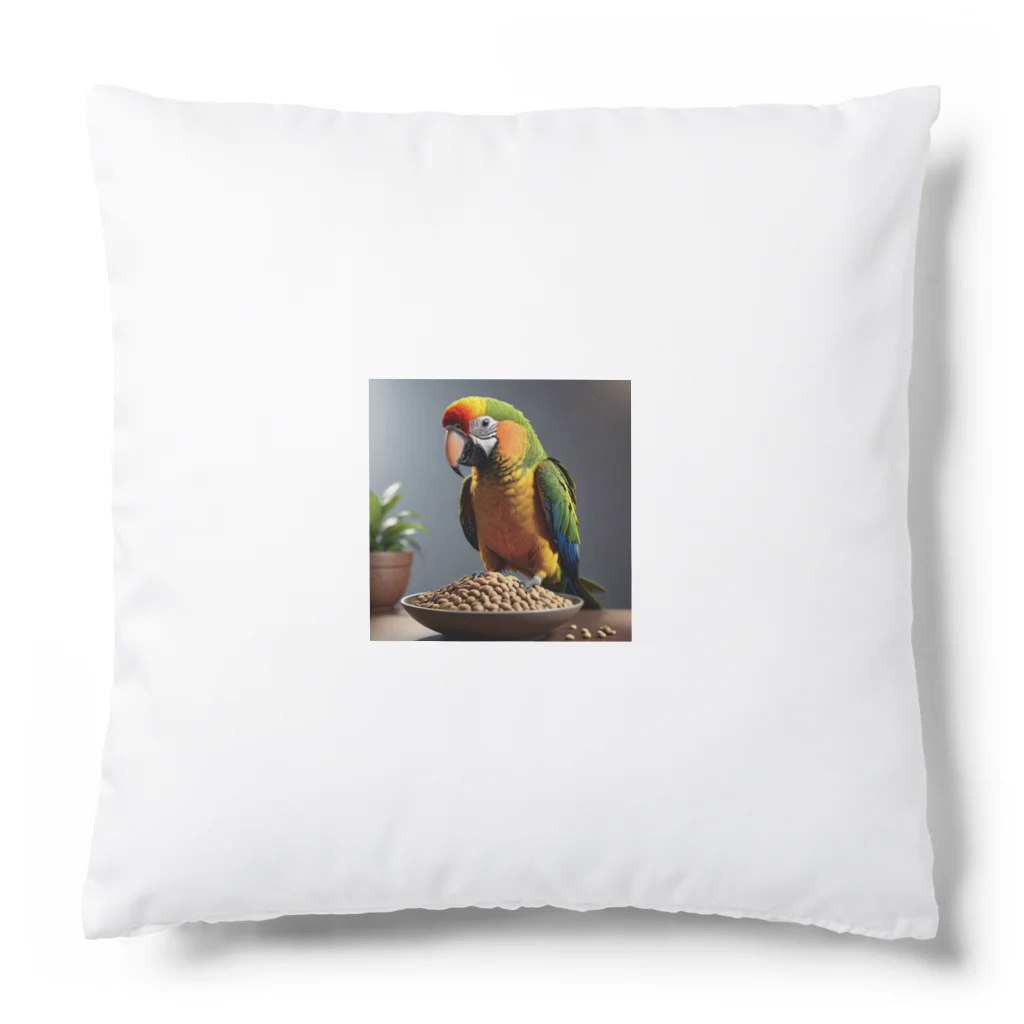 森の雑貨屋のお食事中のインコ Cushion