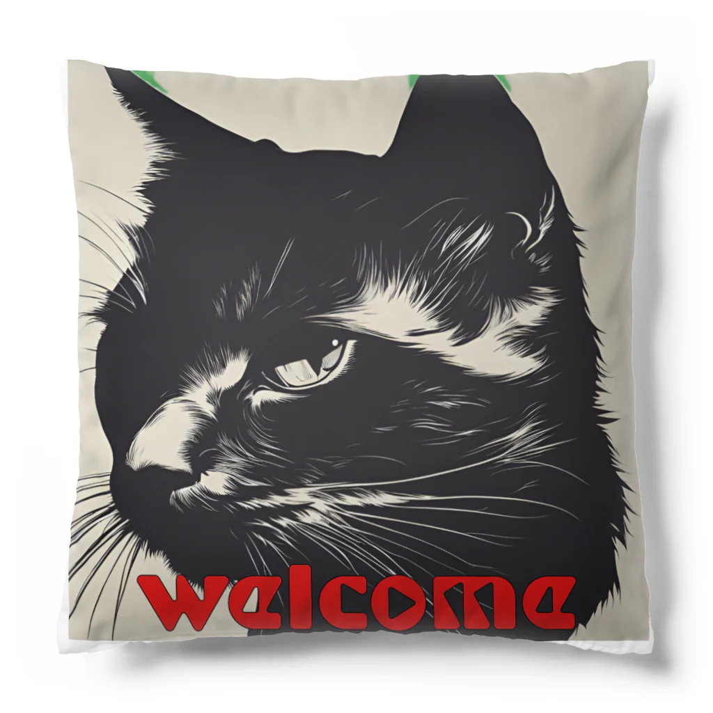 kk-welcomeの黒猫登場Ⅰ Cushion