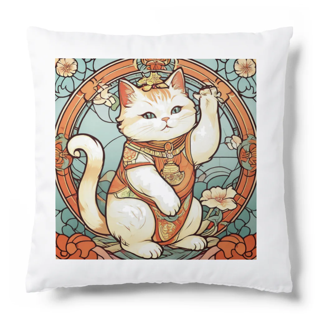 ゆまちゃんの開運雑貨屋さんの集客用子招き猫 Cushion