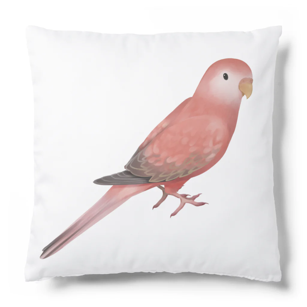 まめるりはことりのアキクサインコ　ピンク【まめるりはことり】 Cushion