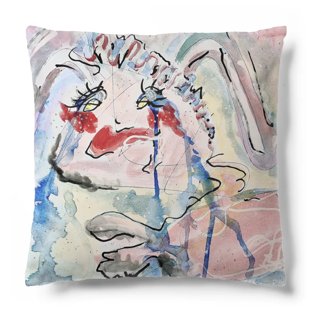 海野望殊の涙するウサギ Cushion