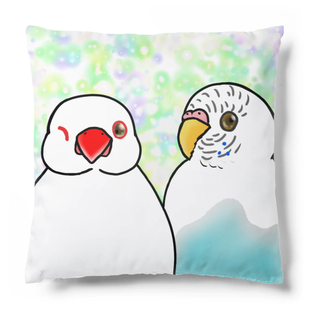 Lily bird（リリーバード）の仲良し文鳥&セキセイ Cushion