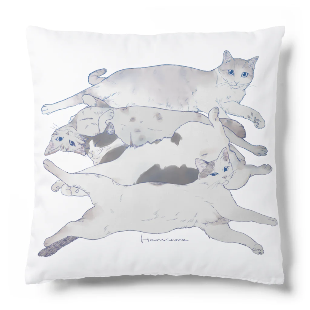 はるさめ商店の長い猫クワッド Cushion