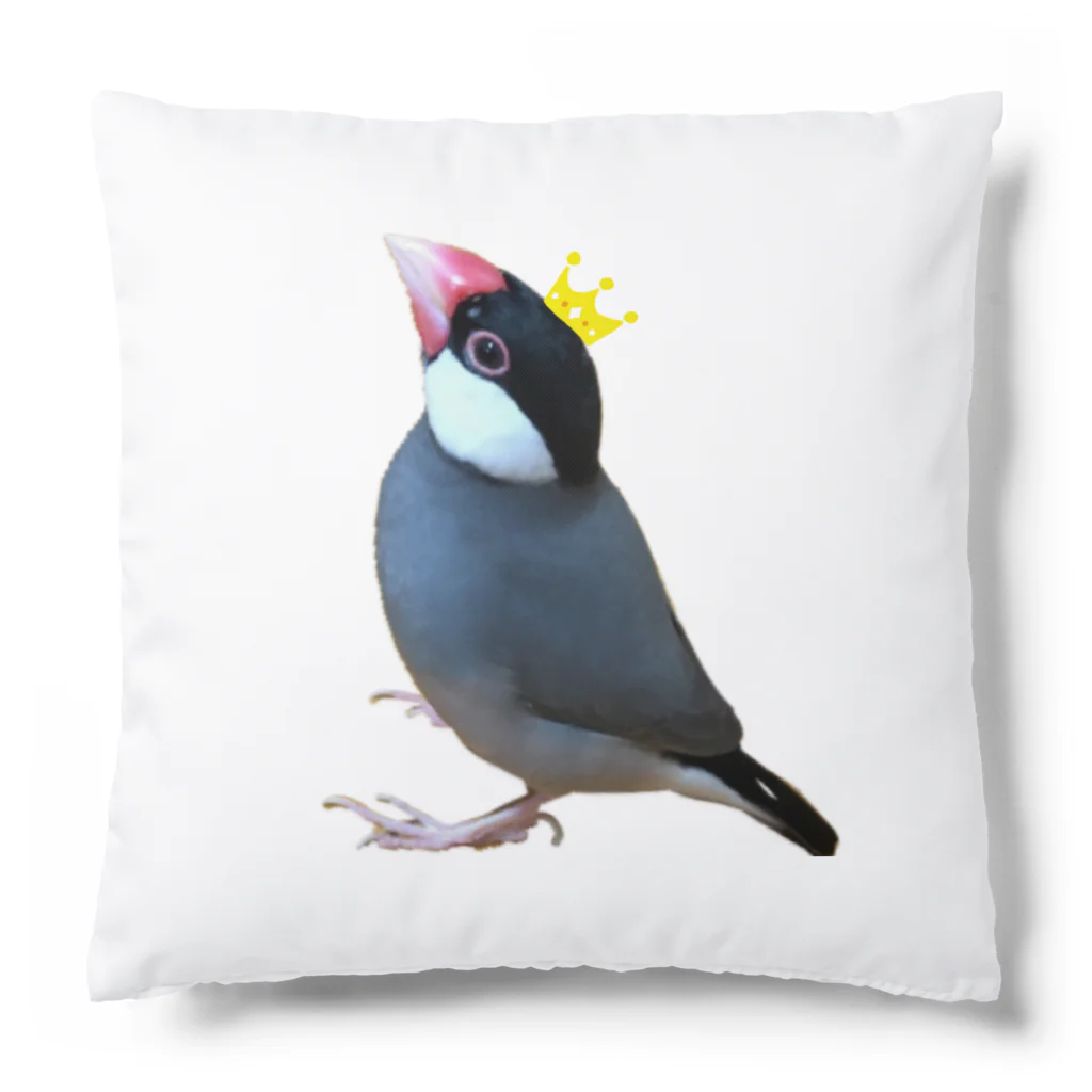 harupink🌸ペット似顔絵illustの文鳥の王様 Cushion