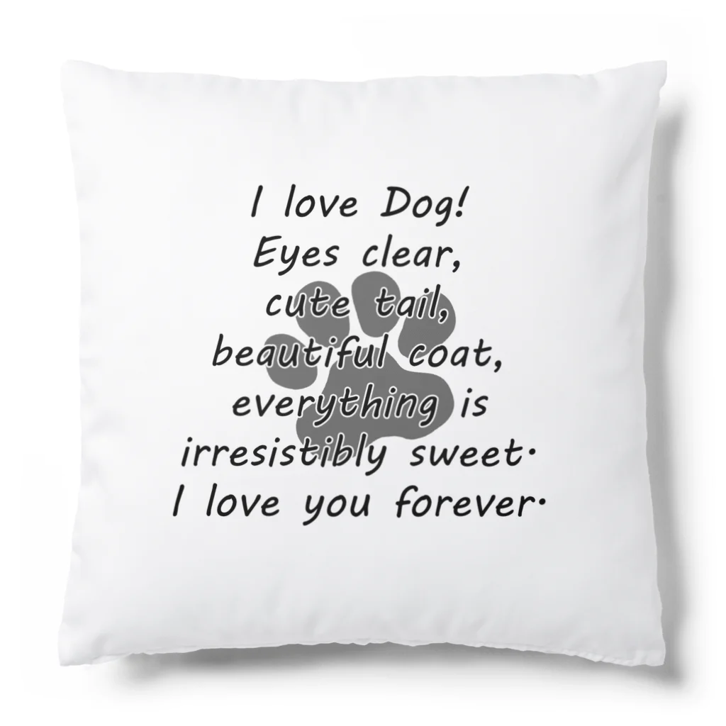 onehappinessのI LOVE DOG 肉球 Cushion