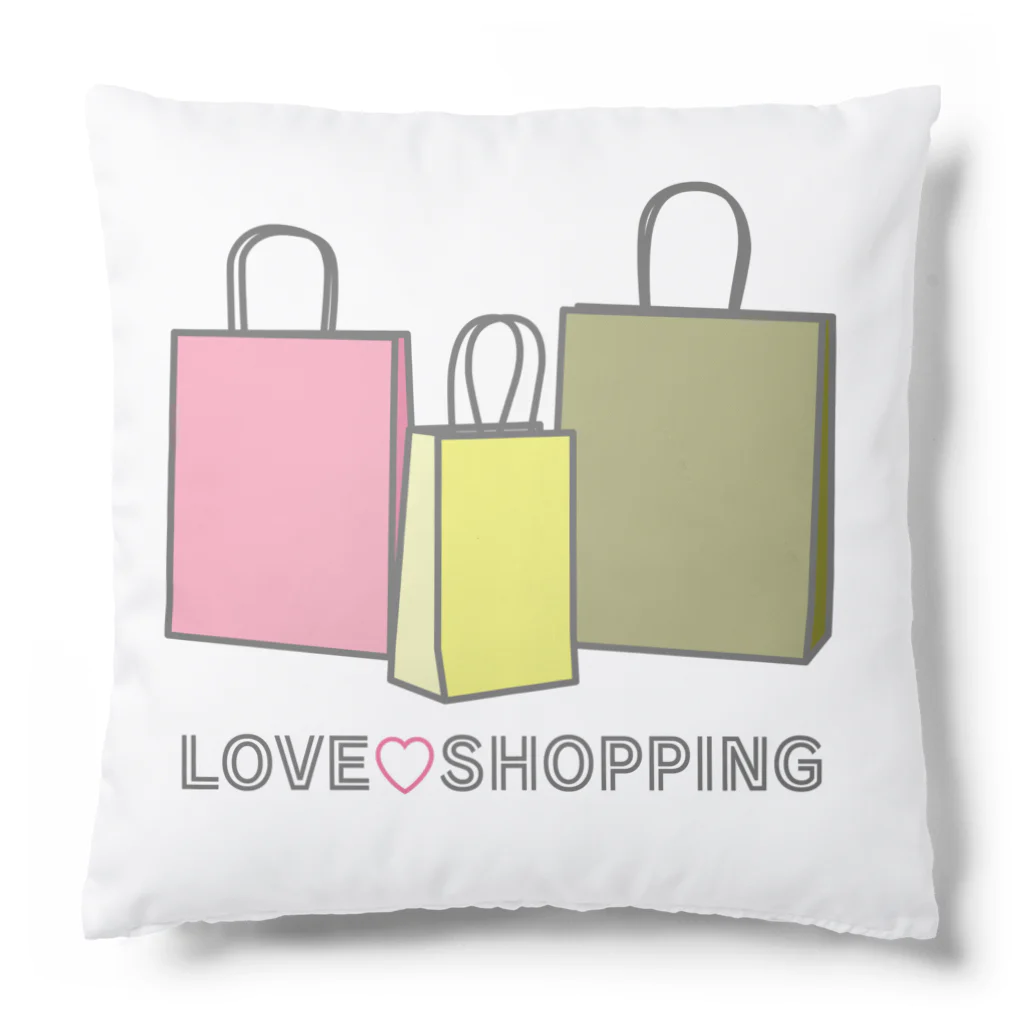 ヨープキャンが気になったの紙袋 LOVE SHOPPING Cushion