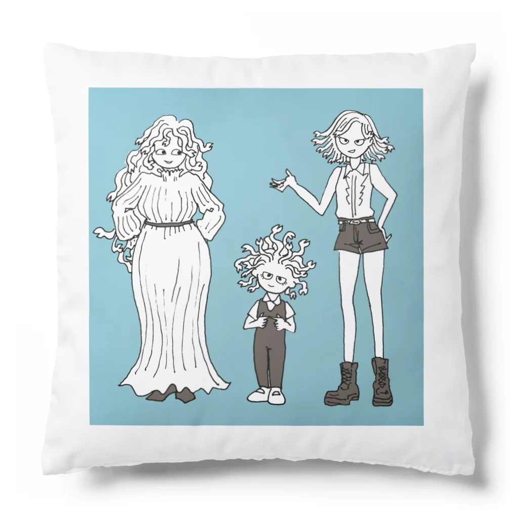 杜の魚のゴルゴン三姉妹 Cushion