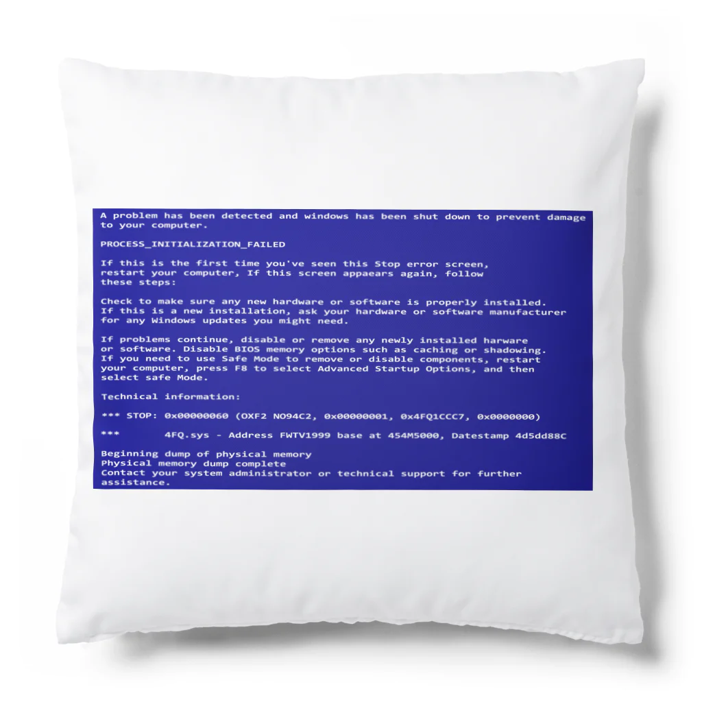 Ａ’ｚｗｏｒｋＳの一番コワいヤツ　ブルースクリーン Cushion