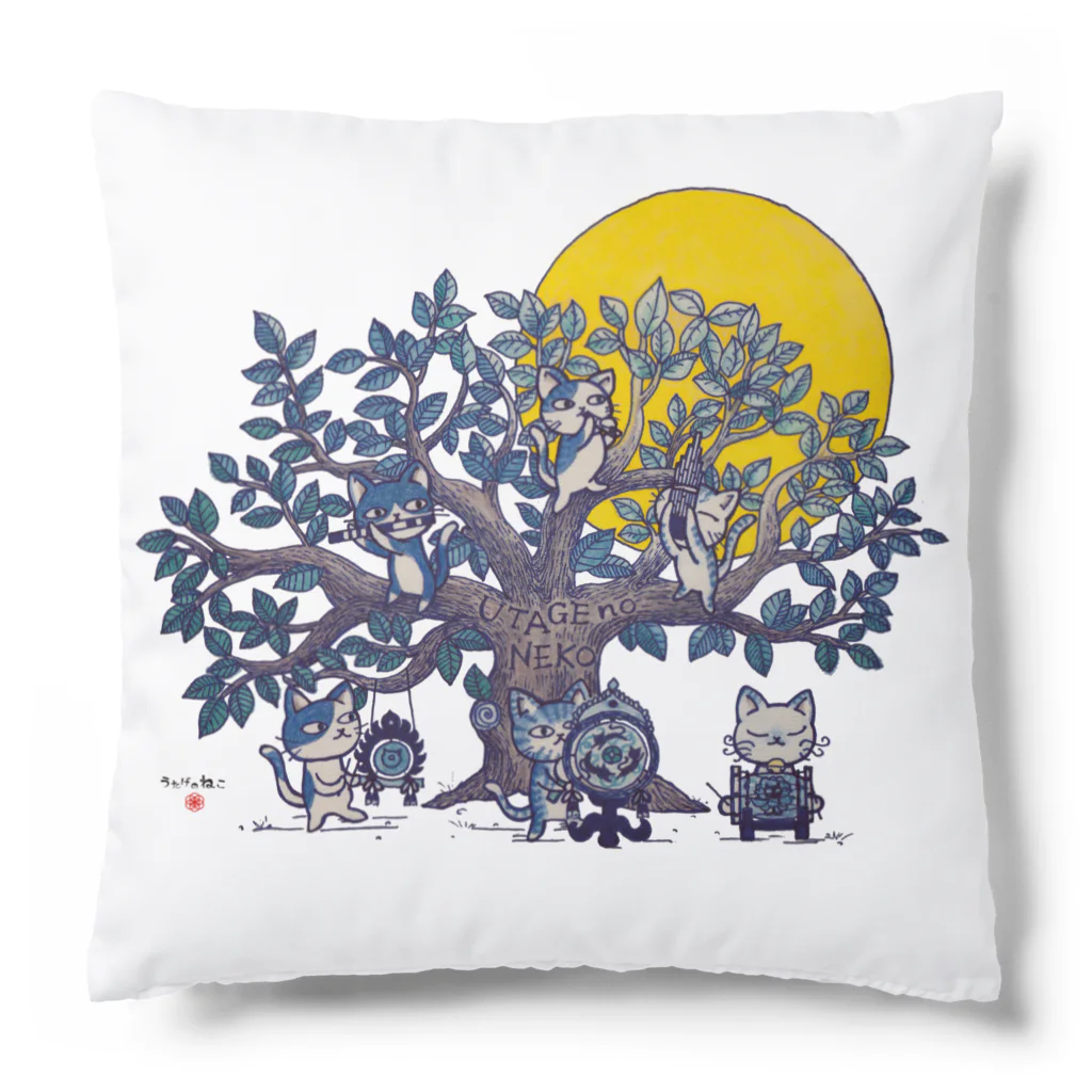 あまかむなのうたげのねこ(夜な夜な雅楽) Cushion