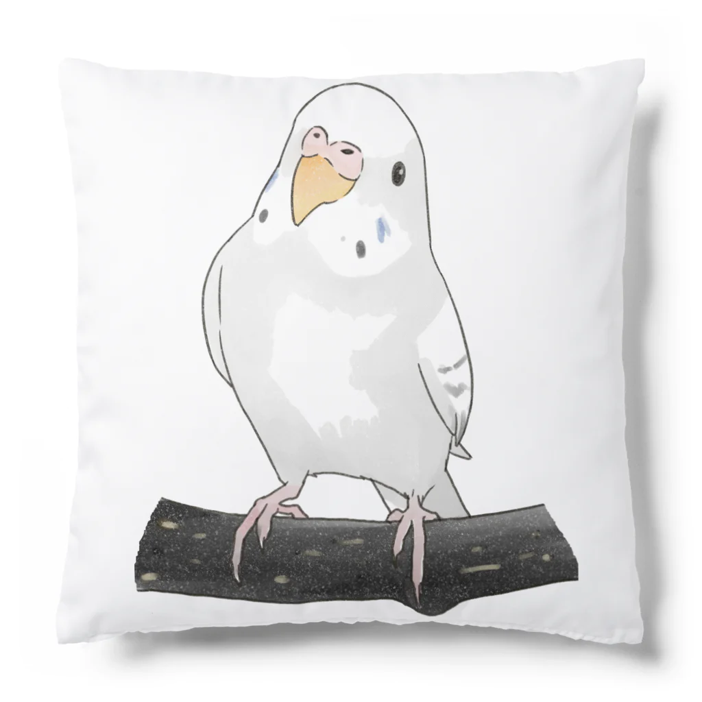 まめるりはことりのまったりセキセイインコちゃん【まめるりはことり】 Cushion