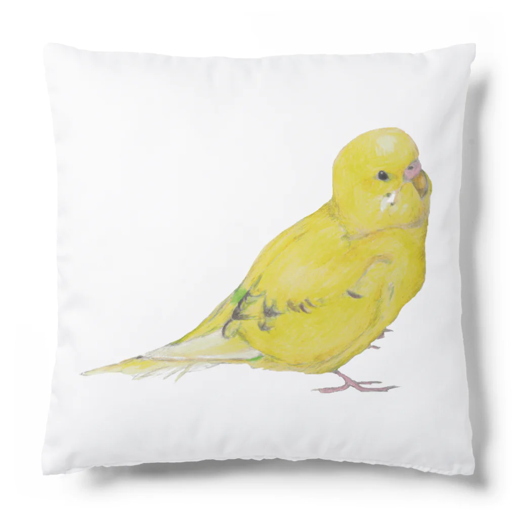 森図鑑の[森図鑑]セキセイインコ黄色 Cushion