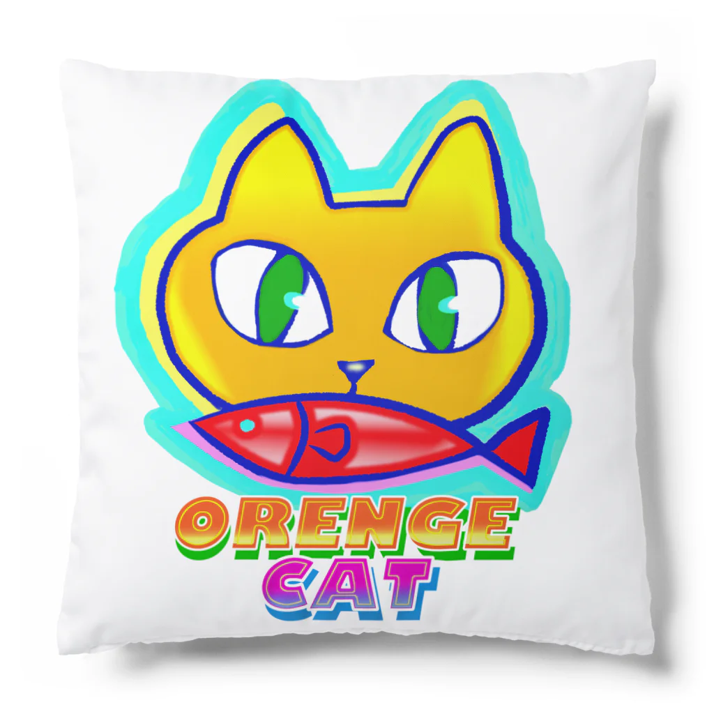 ✨🌈✨ユラクラカン🇯🇵 ✨🌈✨の🍊🐈 オレンジキャット🍊🐈　ライト Cushion