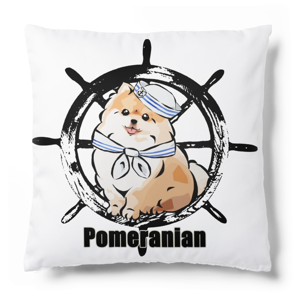 犬グッズの店しえるぶるーのマリンだワン！　ポメラニアン Cushion