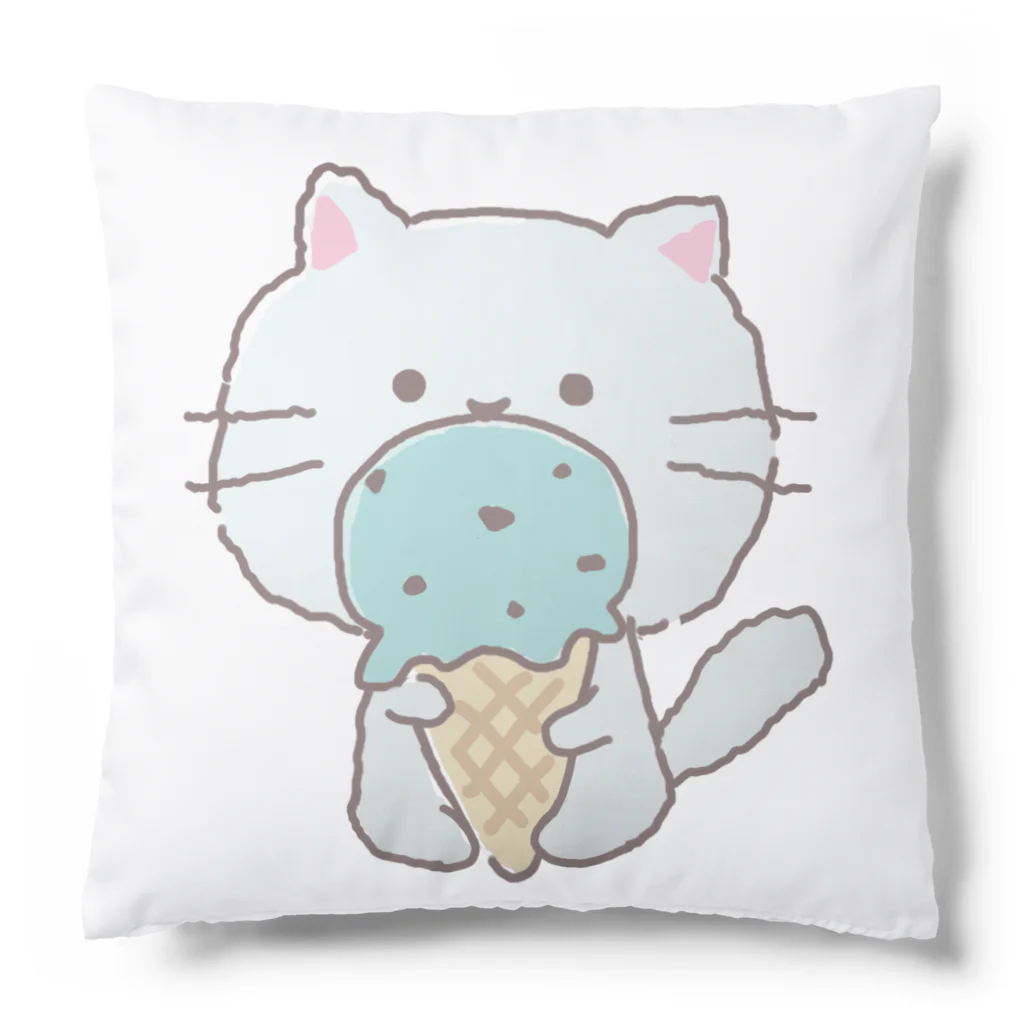 flower87boxのチョコミントアイスとネコちゃん Cushion