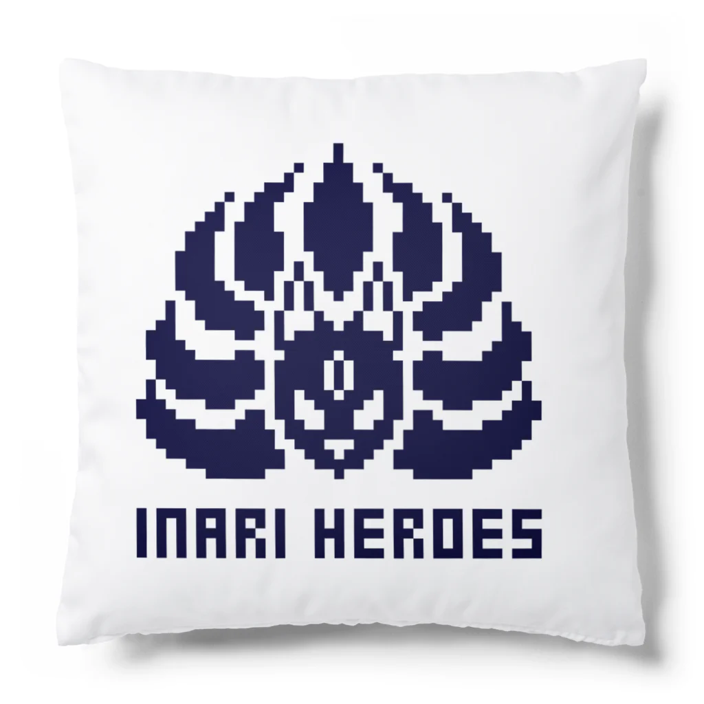 【ドット絵】ネコブレ商店のINARIHeroes Logo 紺 クッション