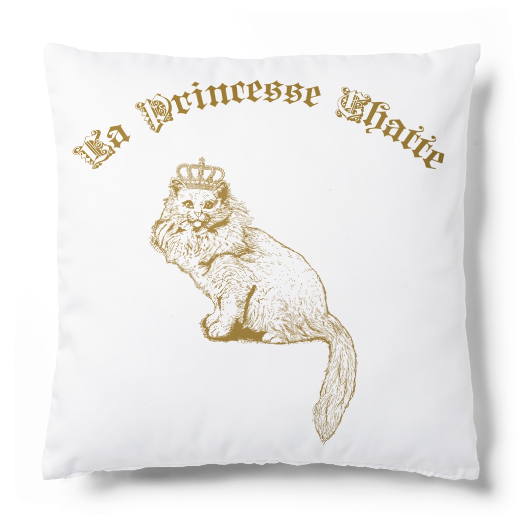 海賊猫 cocoのDonation Items for cats 『La Princesse Chatte』猫姫👑猫の王女様👑パリ Cushion