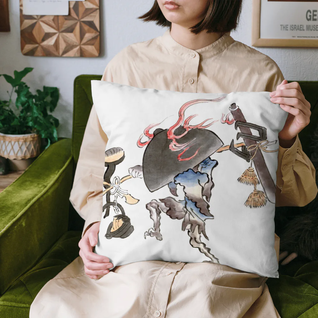 和もの雑貨 玉兎の百鬼夜行絵巻 鍋坊主【絵巻物・妖怪・かわいい】 Cushion