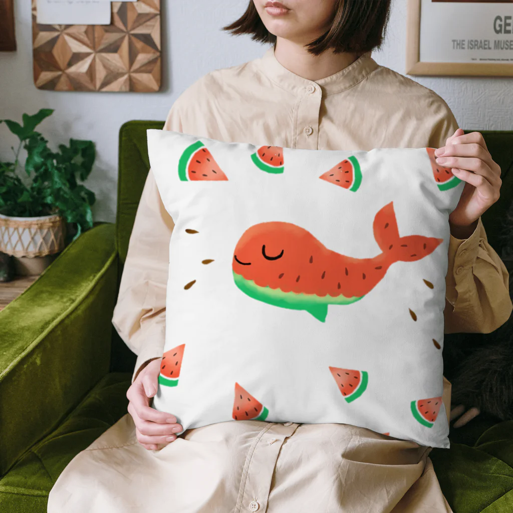 エコの海のスイカくじらのアイテム Cushion