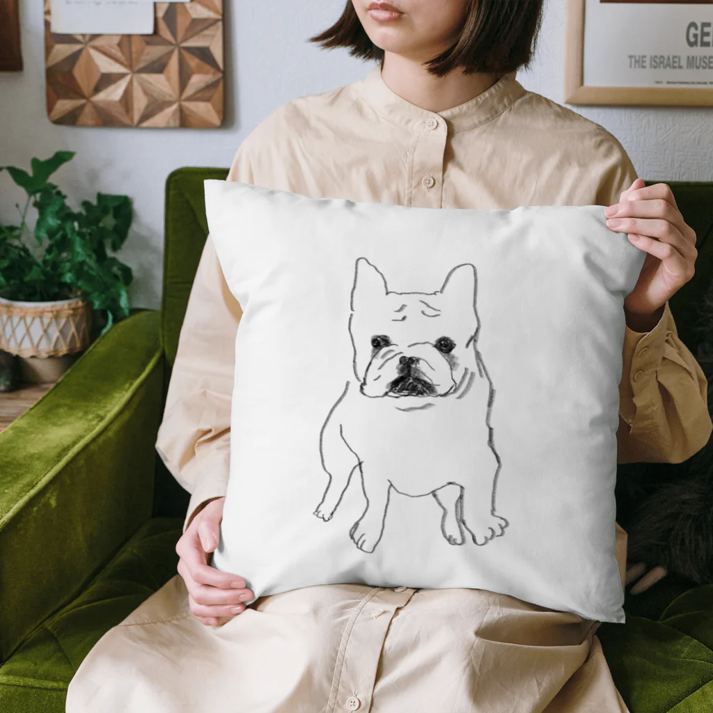 BlumeBellの鉛筆フレンチブルドッグ Cushion