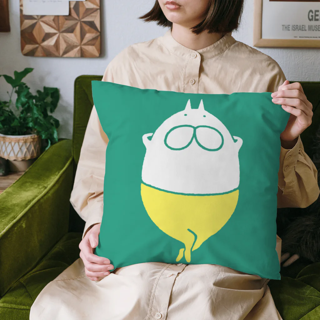 くらきち ONLINE SHOPのねこタイツとリラックス モスグリーン Cushion