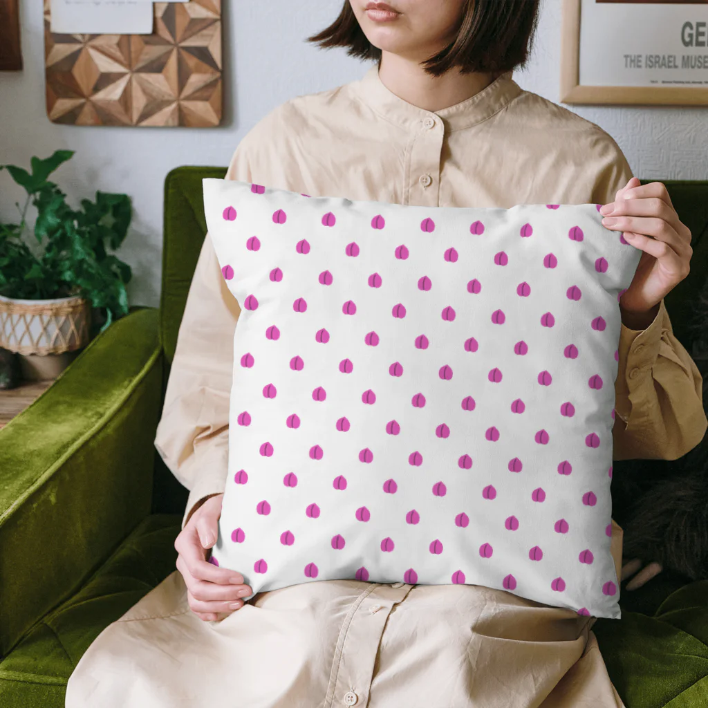 CHOSANAのドット よく見るともも Cushion