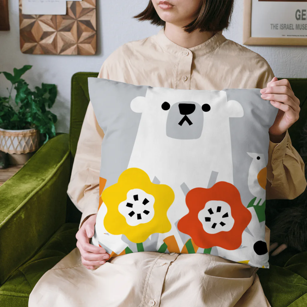 サタケシュンスケ｜イラストレーターのPlants and Polorbear Cushion