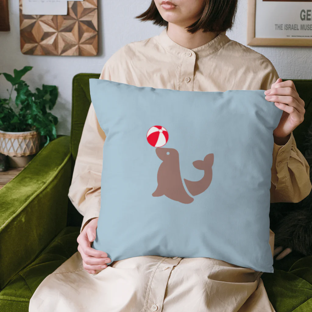 図書館の図書室のアシカクッション Cushion