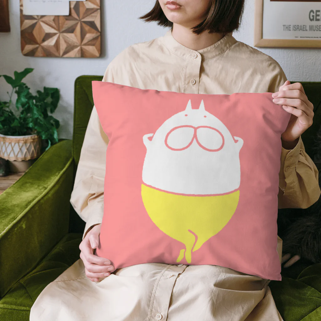 くらきち ONLINE SHOPのねこタイツとリラックス ピンク Cushion