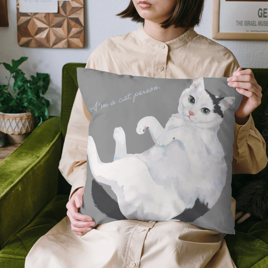 はるさめ商店の白黒ブチ猫 Cushion