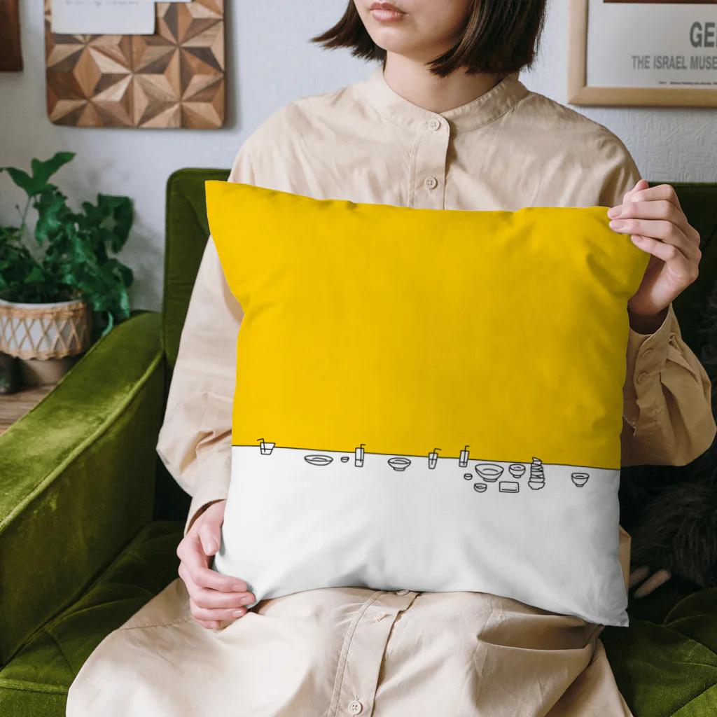 竪穴式ショップの食べのこしテーブル Cushion