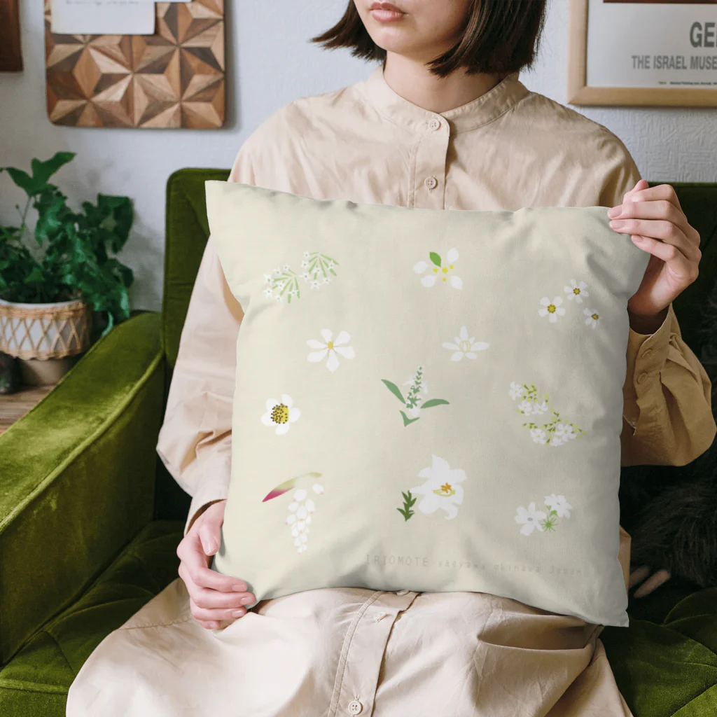 しまのなかまfromIRIOMOTEの西表島の白い花（11種） Cushion