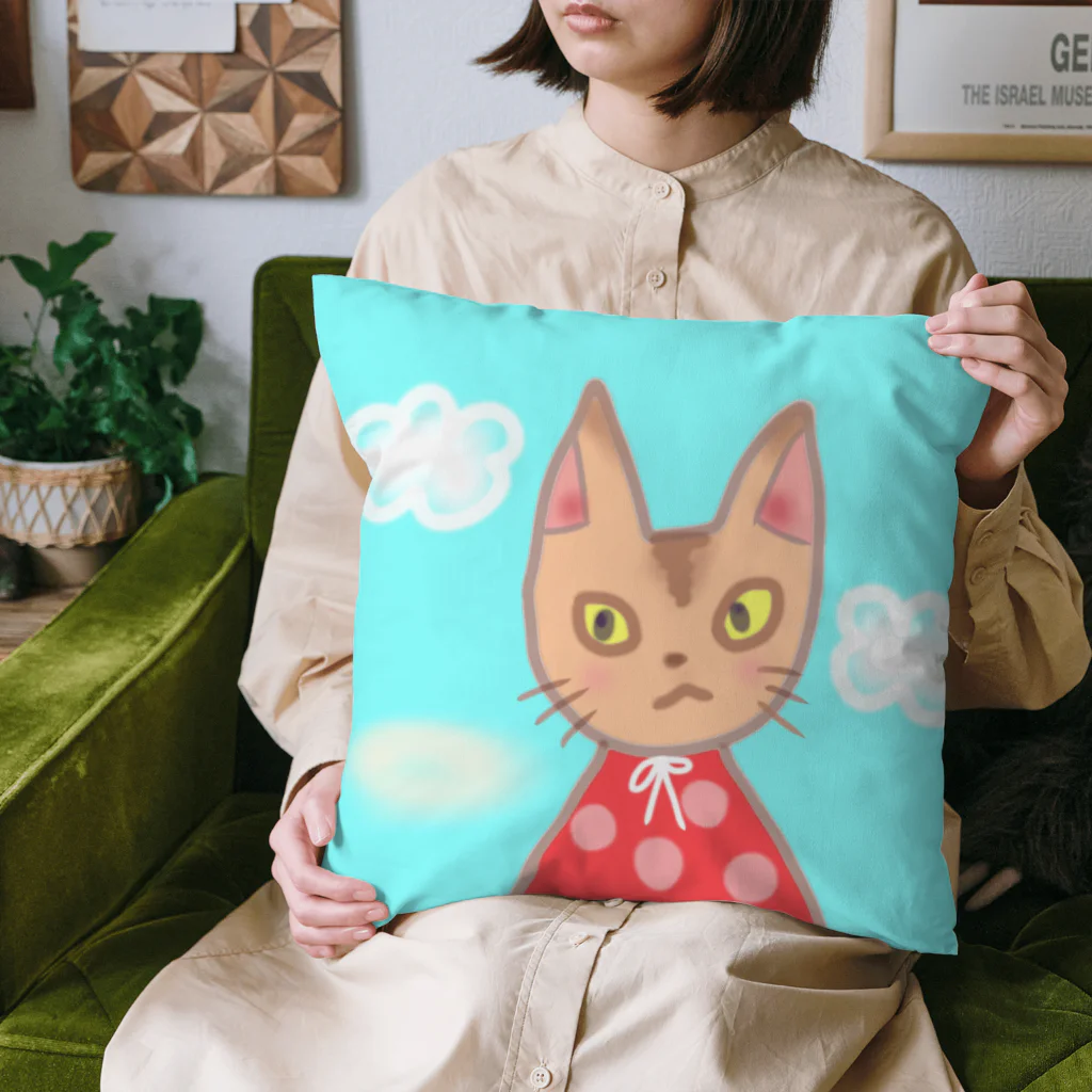 komugiのモクモク雲とモフモフ猫ちゃん Cushion