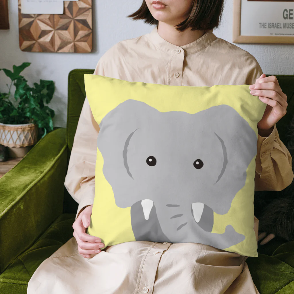 Atelier Zakiのゆるゾウ Cushion