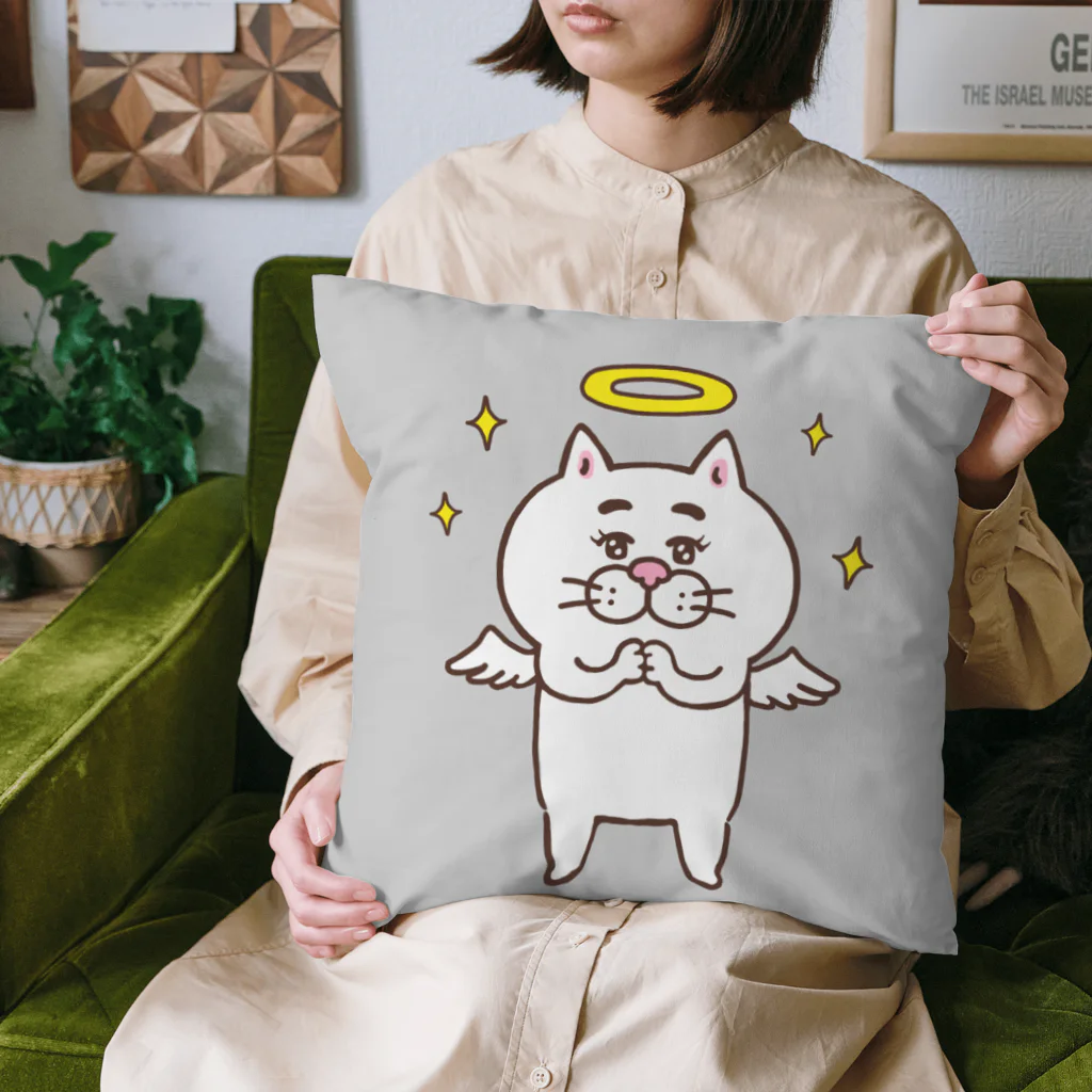 目つきの悪い猫＠いけやけいの天使と悪魔 Cushion