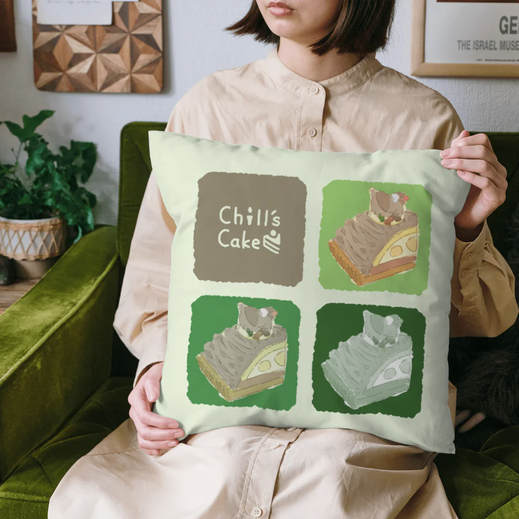 Chill`s Factoryのモンブランケーキ 文鳥 Cushion