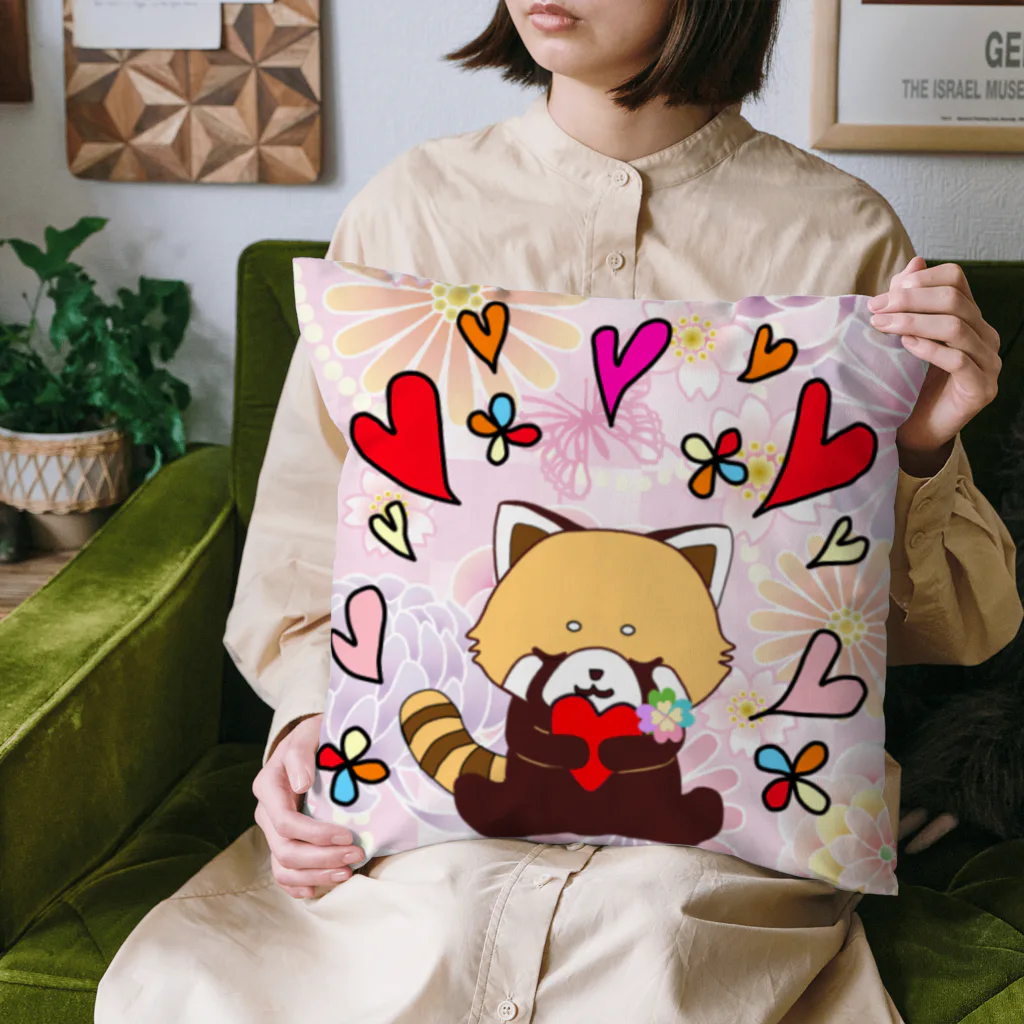 Mona♡ChirolのLoving and gentle Heart.-Pinkクッション- Cushion