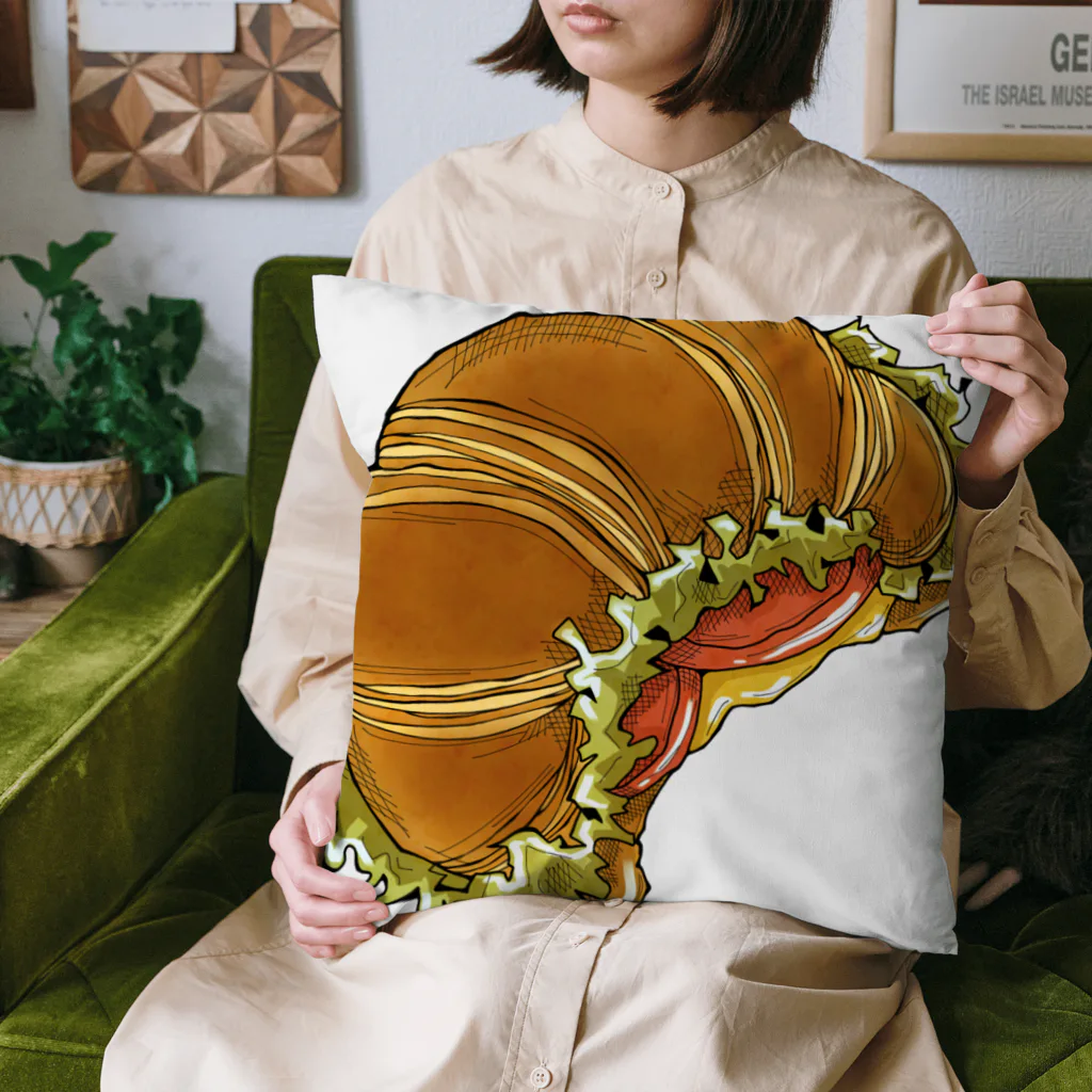 むぎちゃさぼてんのくろわっさんサンド Cushion