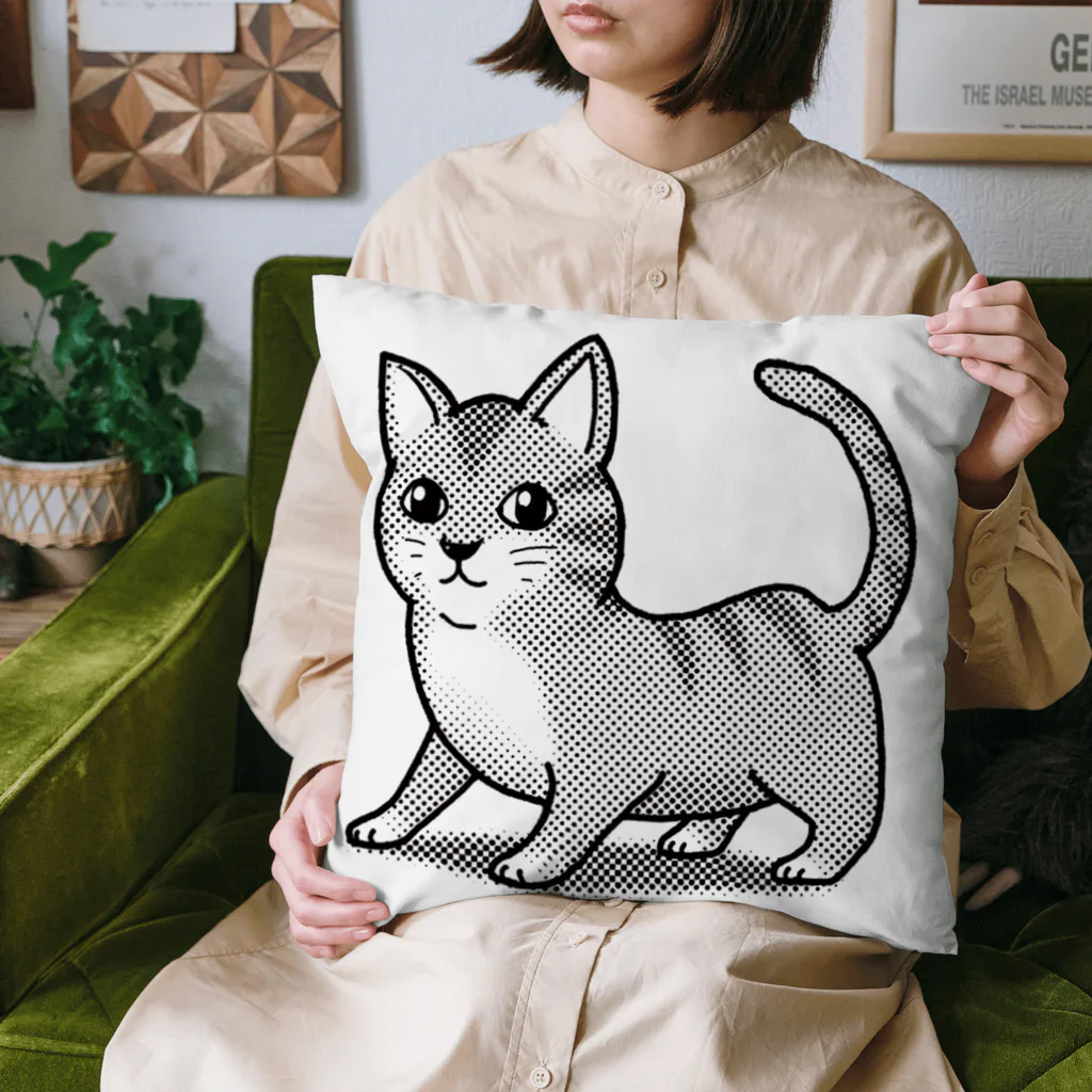 週刊少年ライジングサンズのマンチカン 黒 Cushion