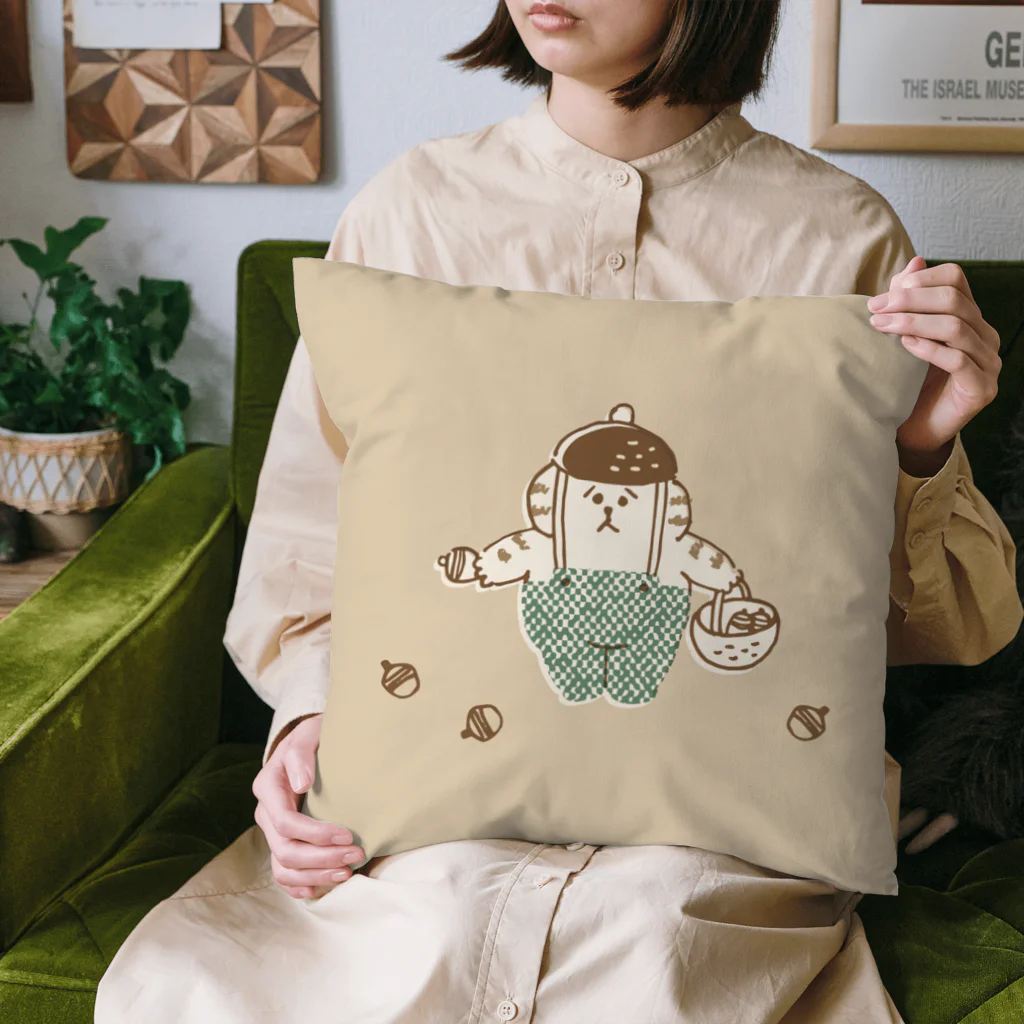 ごろごろにゃんすけのどんぐりぼうや Cushion