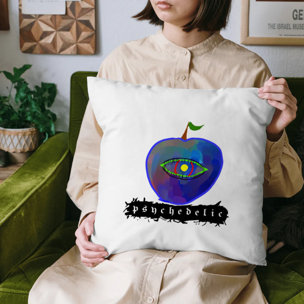 ナマステハンバーグのサイケデリックアップル(Psychedelic apple) クッション