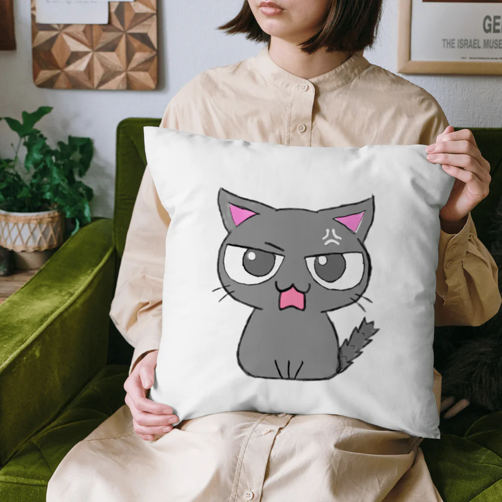 のんのんの黒猫ちゃん Cushion