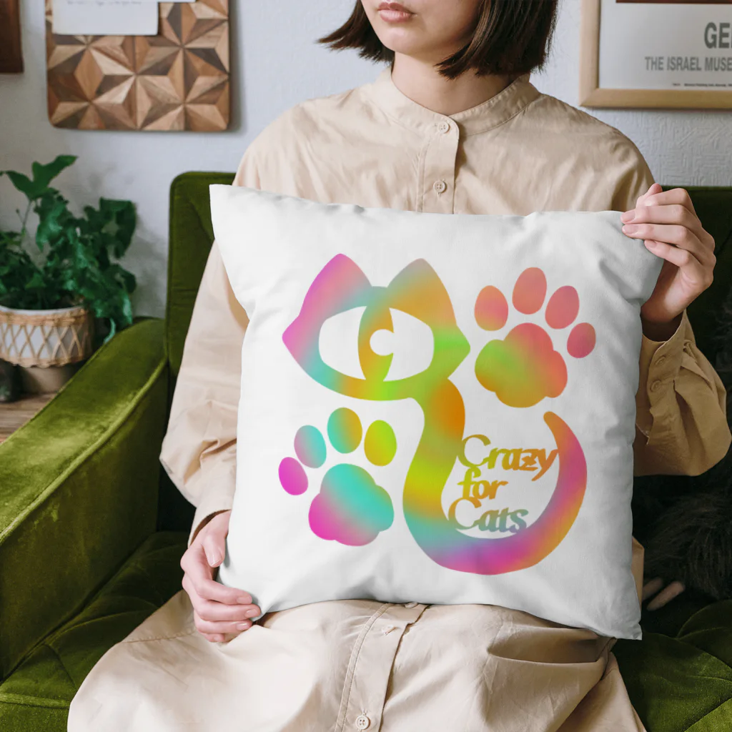 Charamaru Marketのシュール猫（カラフル） Cushion